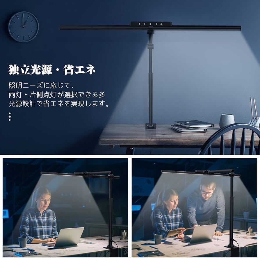 Amazon.co.jp: OOWOLF デスクライト LED 電気スタンド 明るさ